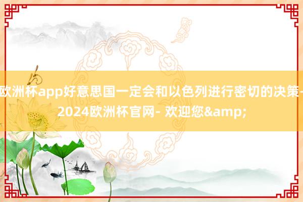 欧洲杯app好意思国一定会和以色列进行密切的决策-2024欧洲杯官网- 欢迎您&