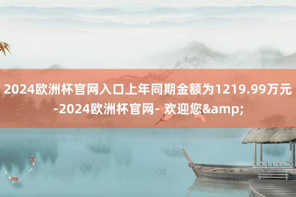 2024欧洲杯官网入口上年同期金额为1219.99万元-2024欧洲杯官网- 欢迎您&