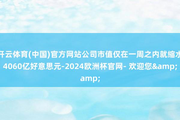 开云体育(中国)官方网站公司市值仅在一周之内就缩水4060亿好意思元-2024欧洲杯官网- 欢迎您&