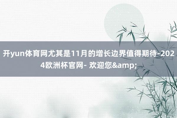 开yun体育网尤其是11月的增长边界值得期待-2024欧洲杯官网- 欢迎您&