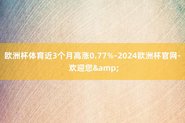 欧洲杯体育近3个月高涨0.77%-2024欧洲杯官网- 欢迎您&