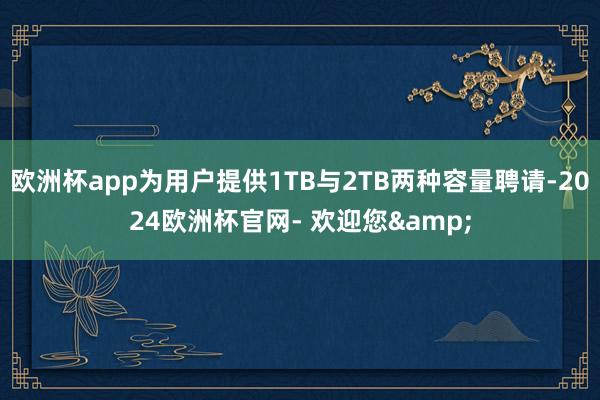 欧洲杯app为用户提供1TB与2TB两种容量聘请-2024欧洲杯官网- 欢迎您&