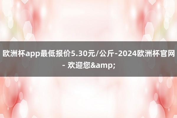 欧洲杯app最低报价5.30元/公斤-2024欧洲杯官网- 欢迎您&